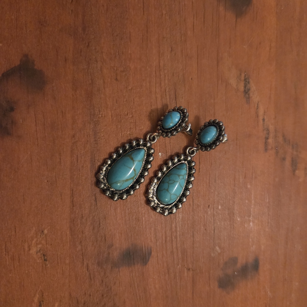 Turquoise Teardrop Earrings